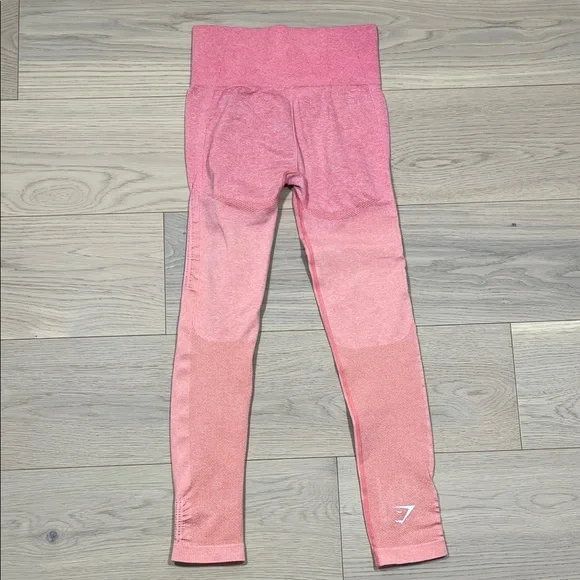 Gymshark Seamless Leggings Women's Size Small Ombre Pink /Orange - Picture 6 of 10